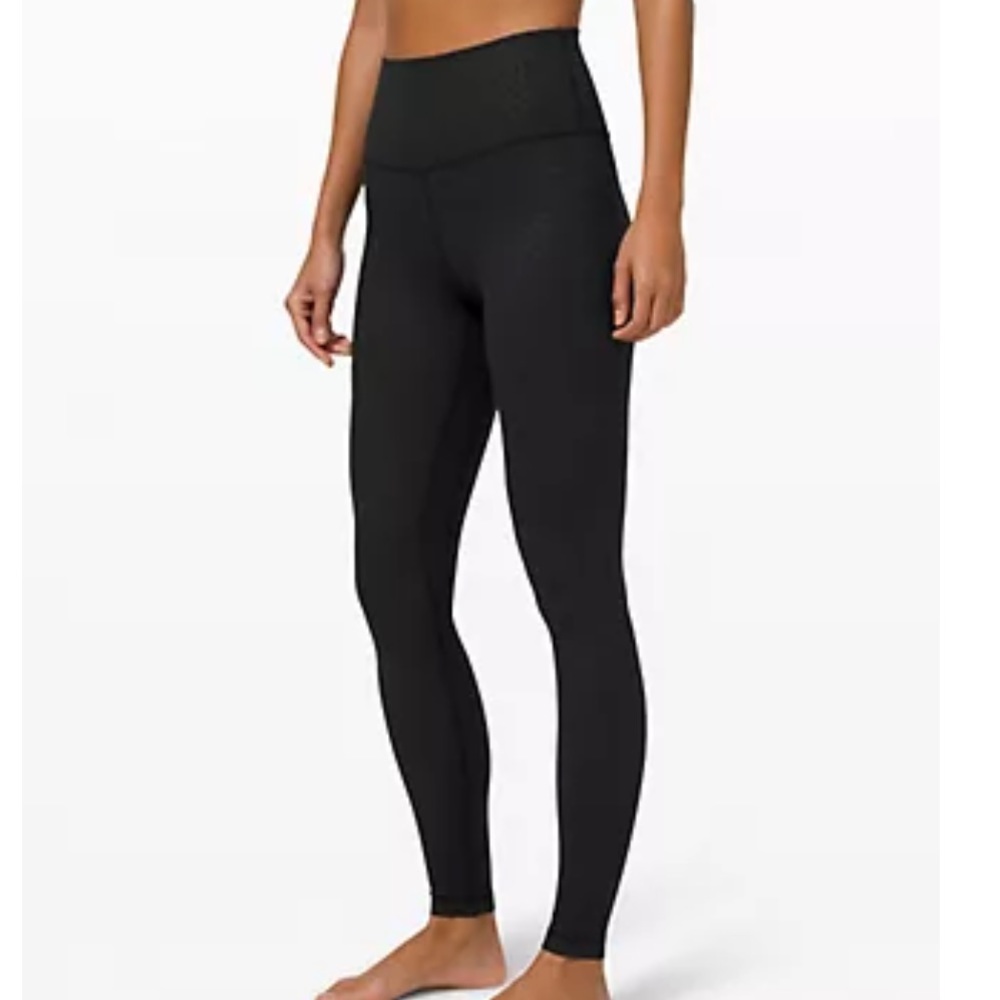 lululemon Align High-Rise Pant 28" - Lattice Work Emboss Black - Size10